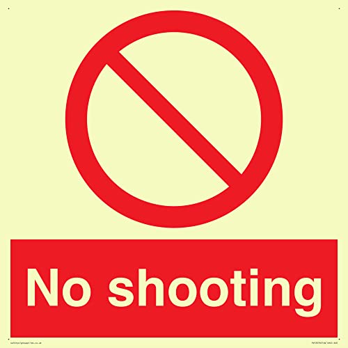 Schild "No Shooting", 400 x 400 mm, S40 von Viking Signs