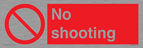 Schild "No Shooting", 450 x 150 mm, L41 von Viking Signs