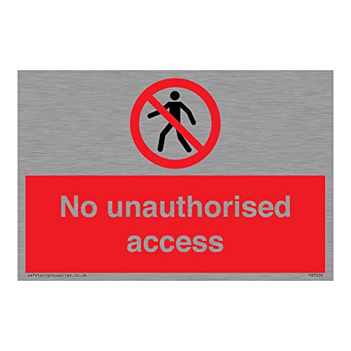 Schild "No unauthorised access", 150 x 100 mm, A6L von Viking Signs