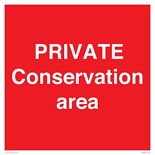 Schild "Private Conservation Bereich" – 400 x 400 mm – S40 von Viking Signs