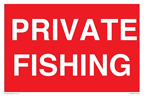 Schild "Private Fishing", 300 x 200 mm, A4L von Viking Signs