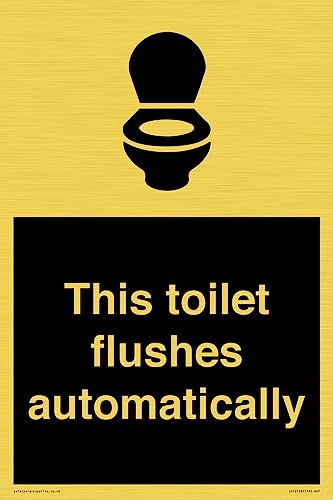Schild "This toilet flushes automatical", 200 x 300 mm, A4P Schild "This toilet flushes automatical", 200 x 300 mm, A4P von Viking Signs