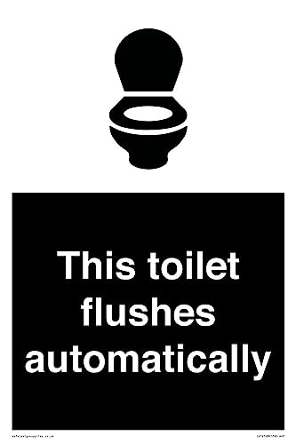 Schild "This toilet flushes automatical", 200 x 300 mm, A4P Schild "This toilet flushes automatical", 200 x 300 mm, A4P von Viking Signs
