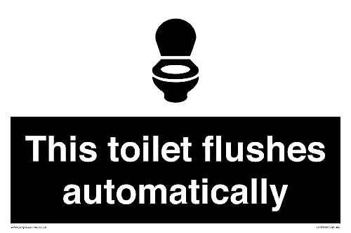 Schild "This toilet flushes automatical", 300 x 200 mm, A4L Schild "This toilet flushes automatical", 300 x 200 mm, A4L von Viking Signs
