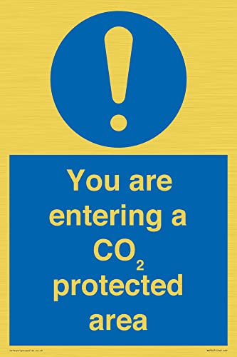 Schild"You are entering a CO2 protected area", 200 x 300 mm, A4P von Viking Signs