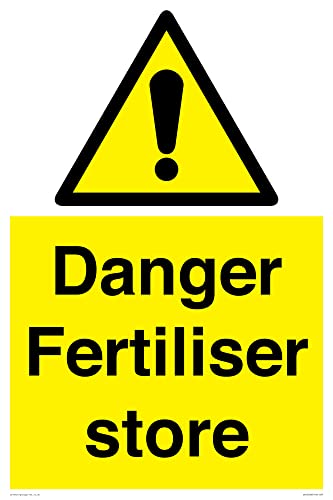 Schild mit Aufschrift "Danger Fertiliser Store", 400 x 600 mm, A2P Schild mit Aufschrift "Danger Fertiliser Store", 400 x 600 mm, A2P von Viking Signs