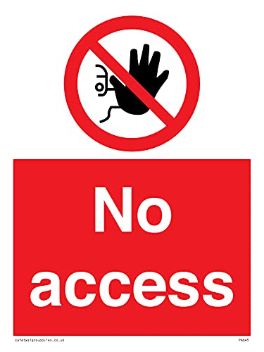 Schild mit Aufschrift"No Access", 150 x 200 mm, A5P, 5 Stück von Viking Signs