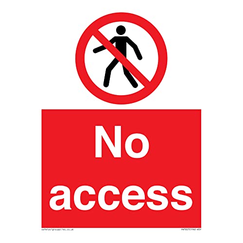 Schild mit Aufschrift"No Access", 150 x 200 mm, A5P von Viking Signs