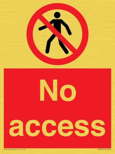 Schild mit Aufschrift"No Access", 150 x 200 mm, A5P von Viking Signs