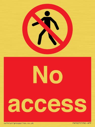 Schild mit Aufschrift"No Access", 75 x 100 mm, A7P von Viking Signs