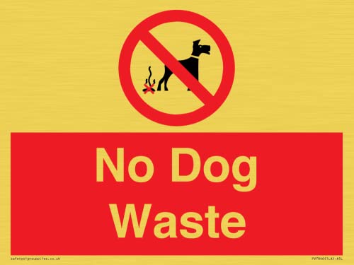 Schild mit Aufschrift "No Dog Waste", 200 x 150 mm, A5L von Viking Signs
