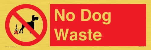 Schild mit Aufschrift "No Dog Waste", 450 x 150 mm, L41 von Viking Signs