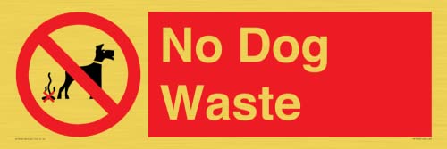 Schild mit Aufschrift "No Dog Waste", 600 x 200 mm, L62 von Viking Signs