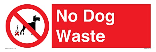 Schild mit Aufschrift "No Dog Waste", 600 x 200 mm, L62 von Viking Signs