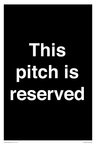 Schild mit Aufschrift "This pitch is reserved", 200 x 300 mm, A4P von Viking Signs