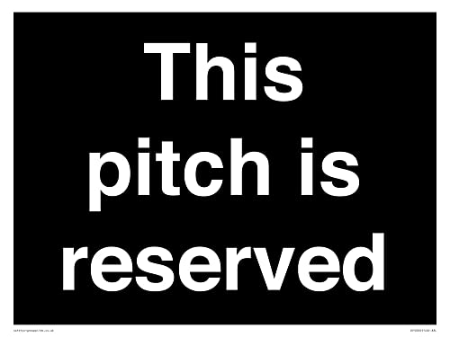 Schild mit Aufschrift "This pitch is reserved", 400 x 300 mm, A3L von Viking Signs