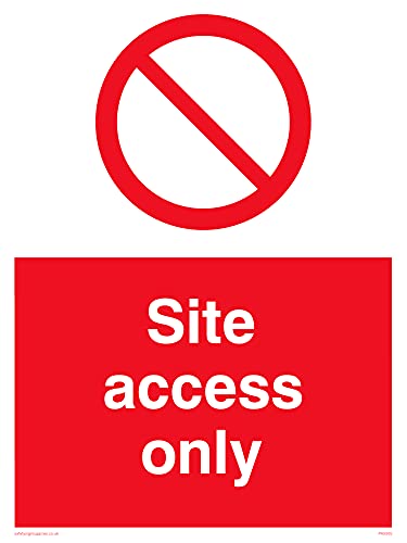 Site Access Only Schild, 150 x 200 mm, A5P, 5 Stück von Viking Signs