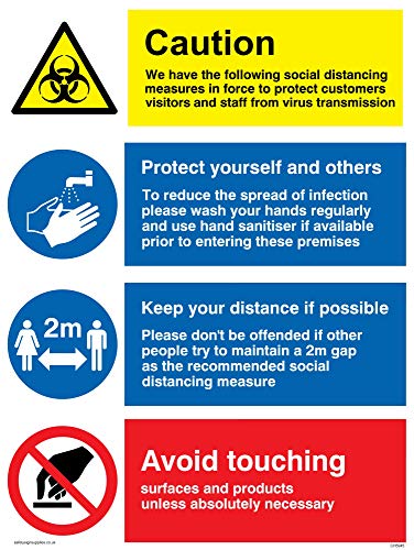 Social Distancing Measurement for Retail and Business Schild – Aluminium-Verbundwerkstoff, 3 mm Social Distancing Measurement for Retail and Business Schild – Aluminium-Verbundwerkstoff, 3 mm von Viking Signs
