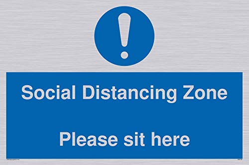 Social Distancing Zone Please sit here von Viking Signs