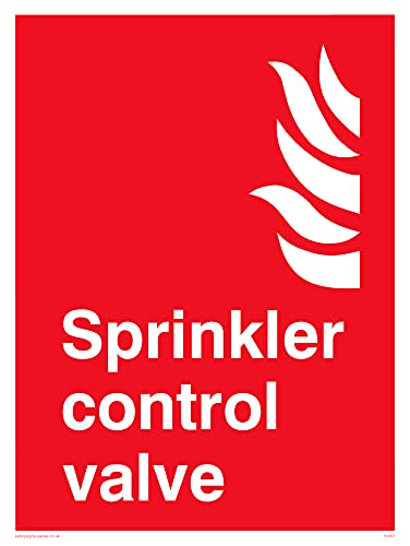 Sprinkler Control Valve Schild, 150 x 200 mm, A5P, 5 Stück von Viking Signs
