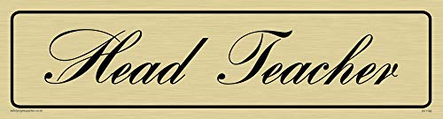 Viking Schilder dv1162-l26-gv "Head Teacher" Türschild, Bank Script Schriftart, Vinyl gold Aufkleber, 225 mm H x 60 mm w von Viking Signs