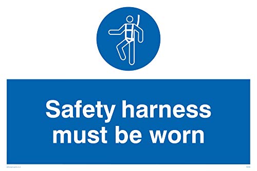 Viking Schilder mp298-a4l-3 m "Safety Sign Geschirr zu tragen", 3 MM starrer Kunststoff, 200 mm H x 300 mm W von Viking Signs