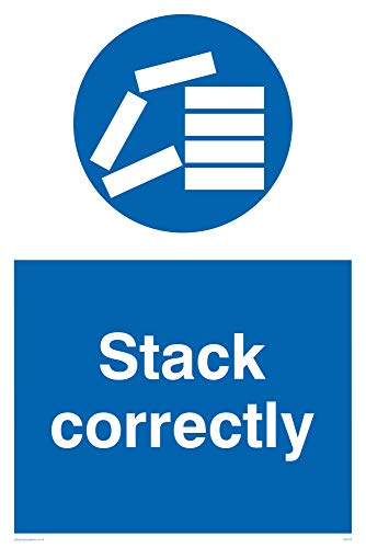 Viking Schilder mv310-a2p-v "STACK korrekt" Zeichen, Vinyl, 600 mm H x 400 mm W von Viking Signs