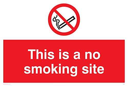 Viking Schilder pc537-a2l-3 m "ist das Rauchen nicht gestattet Website Zeichen, 3 mm starrer Kunststoff, 400 mm H x 600 mm W von Viking Signs
