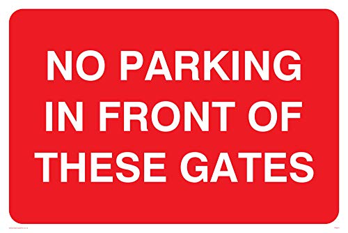 Viking Schilder pr591-a2l-ac "No Parking vor der Tore" Schild aus Aluminium, Composite, 400 mm H x 600 mm W von Viking Signs