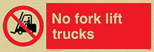 Viking Schilder pv58-l15-g "Nicht Gabel Lift Trucks" Sign, starr gold Kunststoff, 50 mm H x 150 mm W Viking Schilder pv58-l15-g "Nicht Gabel Lift Trucks" Sign, starr gold Kunststoff, 50 mm H x 150 mm W von Viking Signs