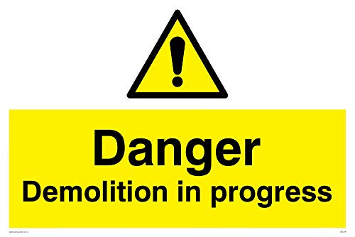 Viking Schilder wc478-a2l-3d "Danger Demolition In Progress" Zeichen, 3 mm doppelseitig hart-PVC, 400 mm H x 600 mm W Viking Schilder wc478-a2l-3d "Danger Demolition In Progress" Zeichen, 3 mm doppelseitig hart-PVC, 400 mm H x 600 mm W von Viking Signs