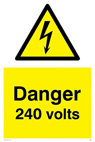 Viking Schilder we82-a4p-v "Gefahr 240 Volt" Zeichen, Vinyl, 300 mm H x 200 mm W von Viking Signs