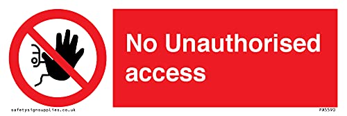 Viking Signs PA5590-L15-V Schild „No Unauthorised access“, 0,2 x 50 x 150 mm Viking Signs PA5590-L15-V Schild „No Unauthorised access“, 0,2 x 50 x 150 mm von Viking Signs
