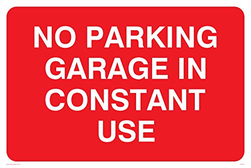 Viking Signs PR1407-A4L-V englisches Schild „No Parking Garage In Constant Use", Vinyl, 200 x 300 mm (H x B) von Viking Signs