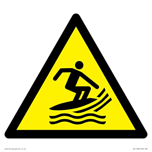 Viking Signs W046 Warnung: Surf Craft Bereich Schild – 200 x 200 mm – S20 von Viking Signs