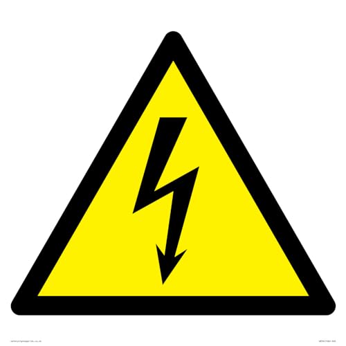 W012 Warnschild "Warning: Electrity", 400 x 400 mm, S40 W012 Warnschild "Warning: Electrity", 400 x 400 mm, S40 von Viking Signs