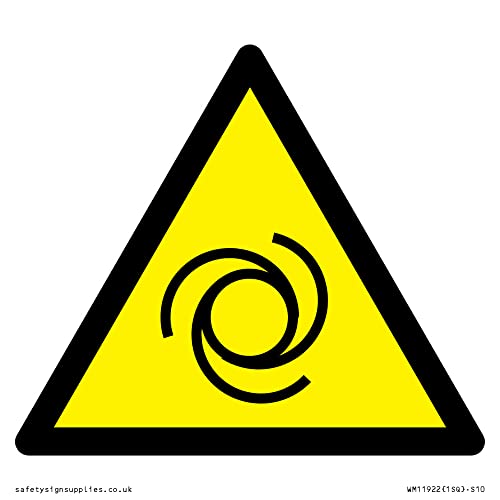 W018 Warnung: Automatisches Start-up-Schild – 100 x 100 mm – S10 von Viking Signs