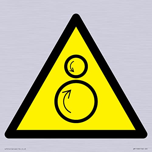 W025 Warnung: Gegendrehende Rollen, 200 x 200 mm, S20 von Viking Signs