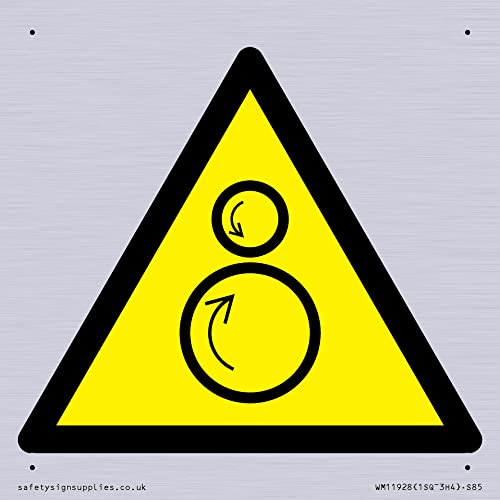 W025 Warnung: Gegendrehende Rollen, 85 x 85 mm, S85 von Viking Signs