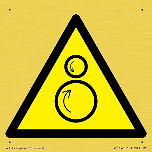 W025 Warnung: Gegendrehende Rollen, 85 x 85 mm, S85 von Viking Signs