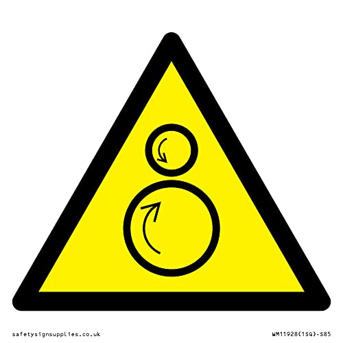 W025 Warnung: Gegendrehende Rollen, 85 x 85 mm, S85 W025 Warnung: Gegendrehende Rollen, 85 x 85 mm, S85 von Viking Signs