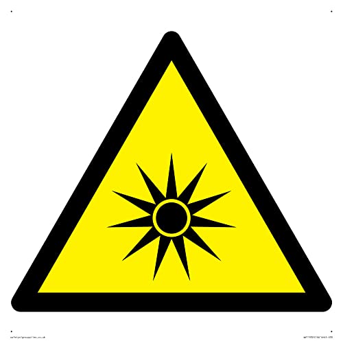 W027 Warnung: Optische Strahlung, 300 x 300 mm, S30 von Viking Signs