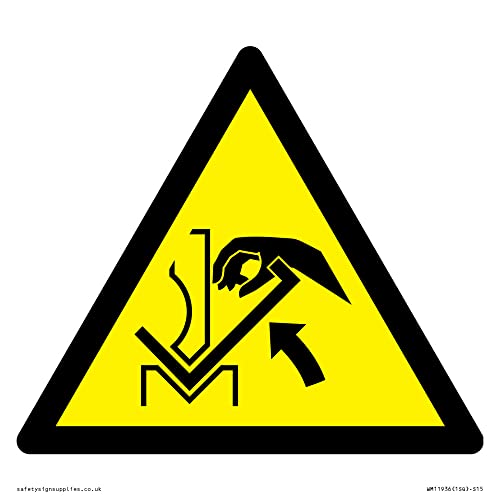 W031 Warnung: Handzerkleinerung zwischen Pressbremse und Material Schild – 150 x 150 mm – S15 W031 Warnung: Handzerkleinerung zwischen Pressbremse und Material Schild – 150 x 150 mm – S15 von Viking Signs