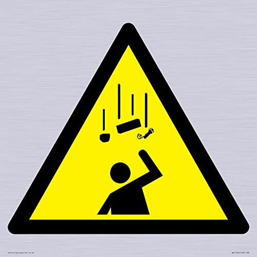 W035 Warnschild "Warning: Falling objects s", 300 x 300 mm, S30 W035 Warnschild "Warning: Falling objects s", 300 x 300 mm, S30 von Viking Signs