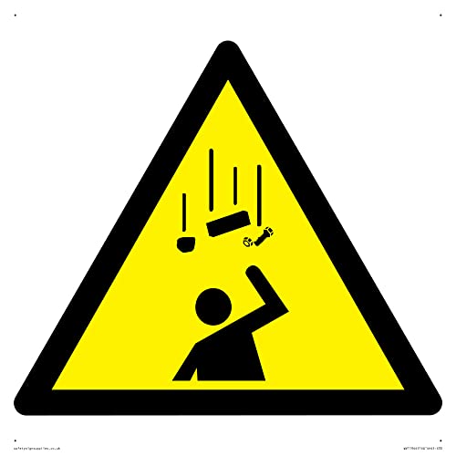W035 Warnschild "Warning: Falling objects s", 300 x 300 mm, S30 W035 Warnschild "Warning: Falling objects s", 300 x 300 mm, S30 von Viking Signs