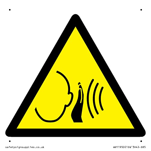 W038 Warnung: Plötzliches lautes Geräusch, 85 x 85 mm, S85 von Viking Signs
