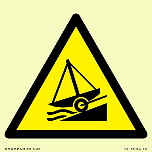 W044 Warnung: Slipway Schild – 100 x 100 mm – S10 von Viking Signs