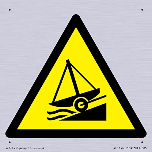 W044 Warnung: Slipway Schild – 85 x 85 mm – S85 von Viking Signs