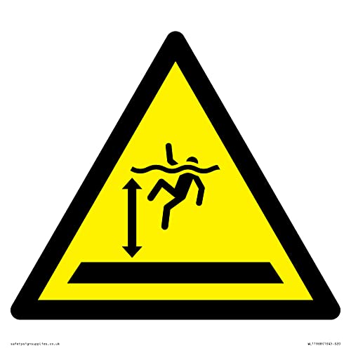 W047 Warnung: Deep Water Schild – 200 x 200 mm – S20 von Viking Signs