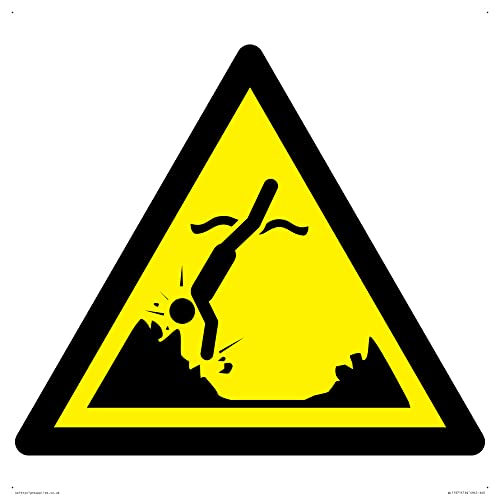 W049 Warnung: Submerged objects Schild – 400 x 400 mm – S40 von Viking Signs